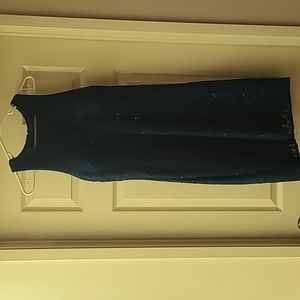 Blue sequin lace front dress